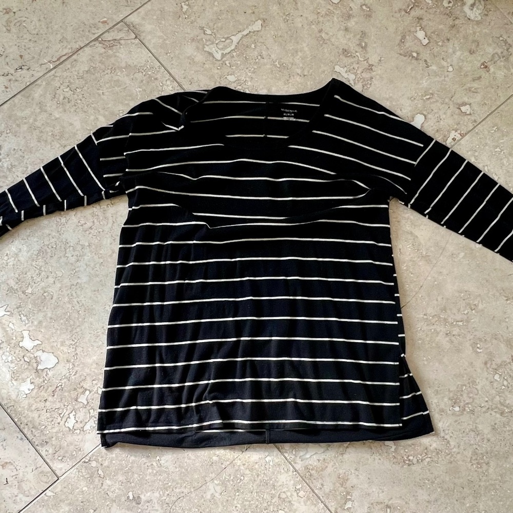 Motherhood Maternity striped stretch Jersey nursing tunic